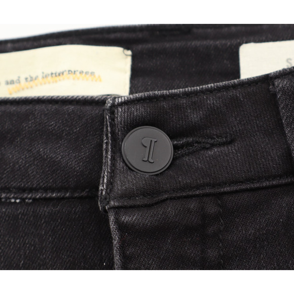 Anthropologie Pilcro Letter Press Black Embellished Jewels Jeans Sz 28 - Picture 9 of 12